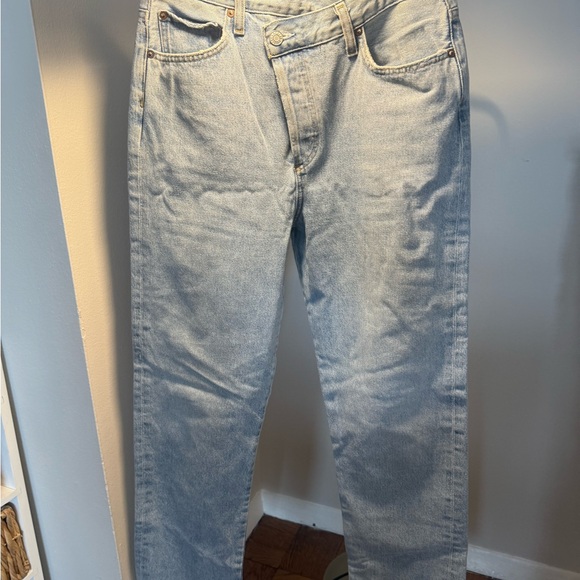 Agolde Light Blue Straight Leg Jeans, size 28 - Picture 6 of 7